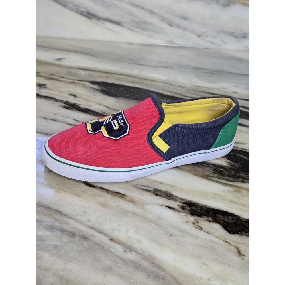 Polo Ralph Lauren Landyn Slip‎ On Casual Red Blue Green Yellow...Boys 5.5
